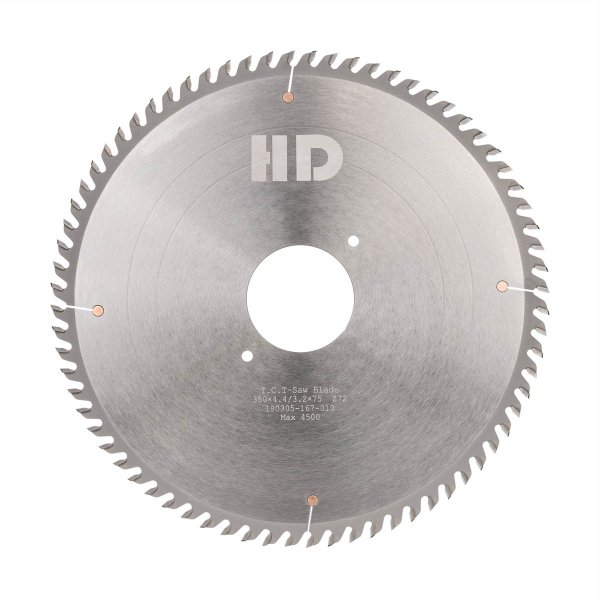 Main saw blade HD 350x75x4.4/3.2 Z72 for CNC beam saws KDT