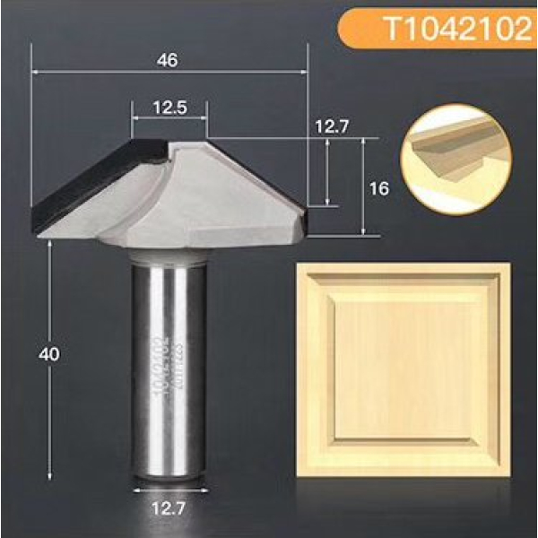 Profile diamond end mill D46 h16.5 d12.7(12)