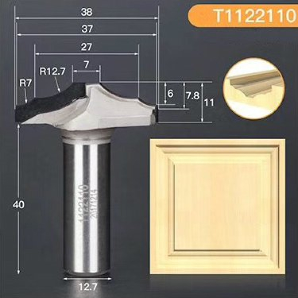 Profile diamond end mill D38 h11 d12.7(12)