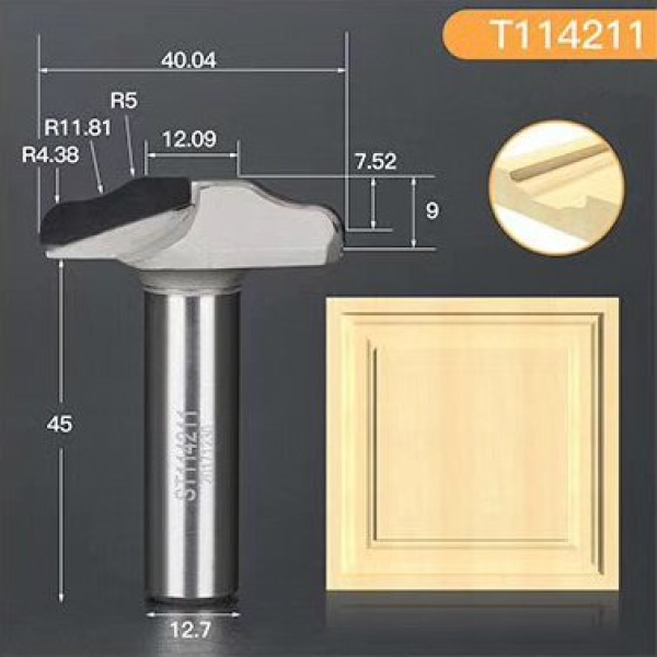 Profile diamond end mill D40.04 h9 d12.7(12)