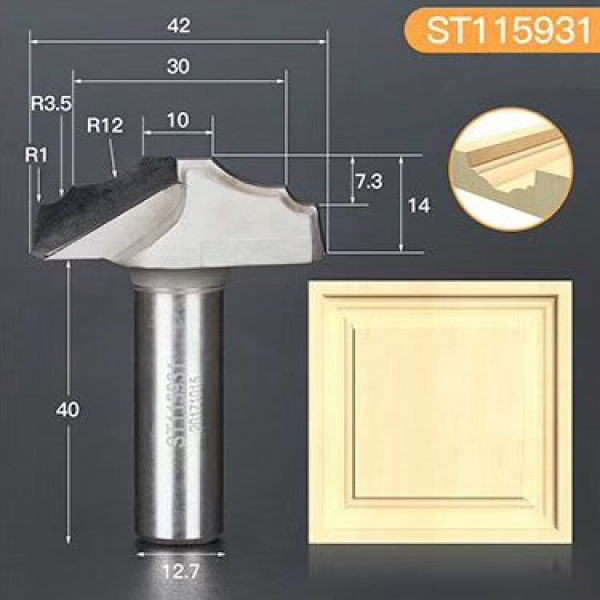 Profile diamond end mill D42 h14 d12.7(12)