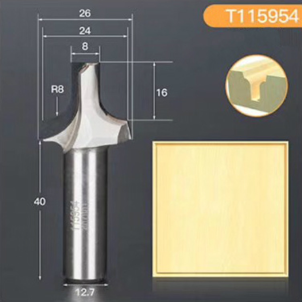 Profile diamond end mill D26 h20 d12.7(12)