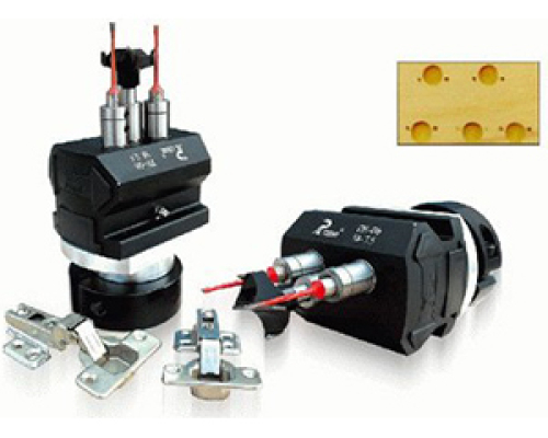 Drilling heads for furniture hinges