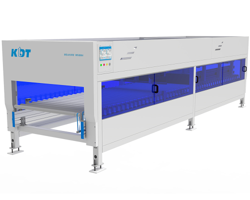 Machines for measuring the dimensions of parts before packaging