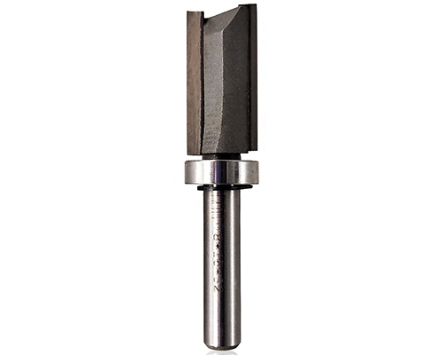 Flush trim router bits with top bearing