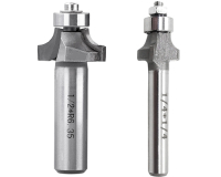 Round over router bits with bearing