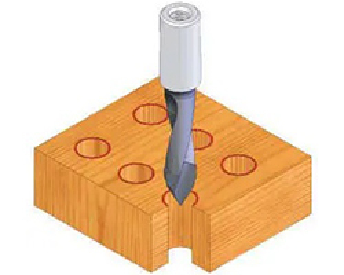 Through hole drill bits