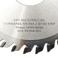 Conical scoring saw blade GOLDEN EAGLE 150x45x4.3/5.5x3.2 Z36