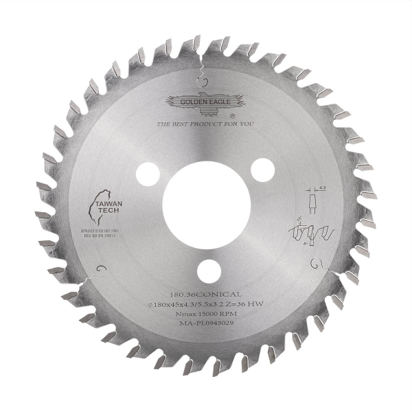 Scoring saw blade GOLDEN EAGLE 180x45x4.3/5.5x3.2 Z36 for CNC beam saws HOLZMA