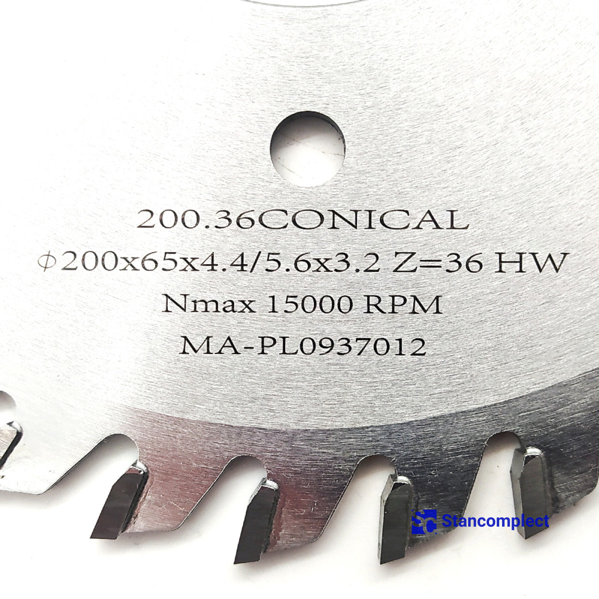 Conical scoring saw blade GOLDEN EAGLE 200x65x4.4/5.6x3.2 Z36