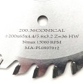 Conical scoring saw blade GOLDEN EAGLE 200x65x4.4/5.6x3.2 Z36