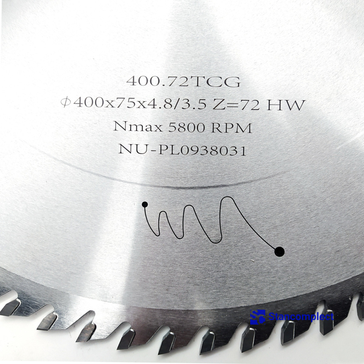 Main saw blade GOLDEN EAGLE 400x75x4.8/3.5 Z72