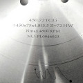 Main saw blade GOLDEN EAGLE 450x75x4.8/3.5 Z72