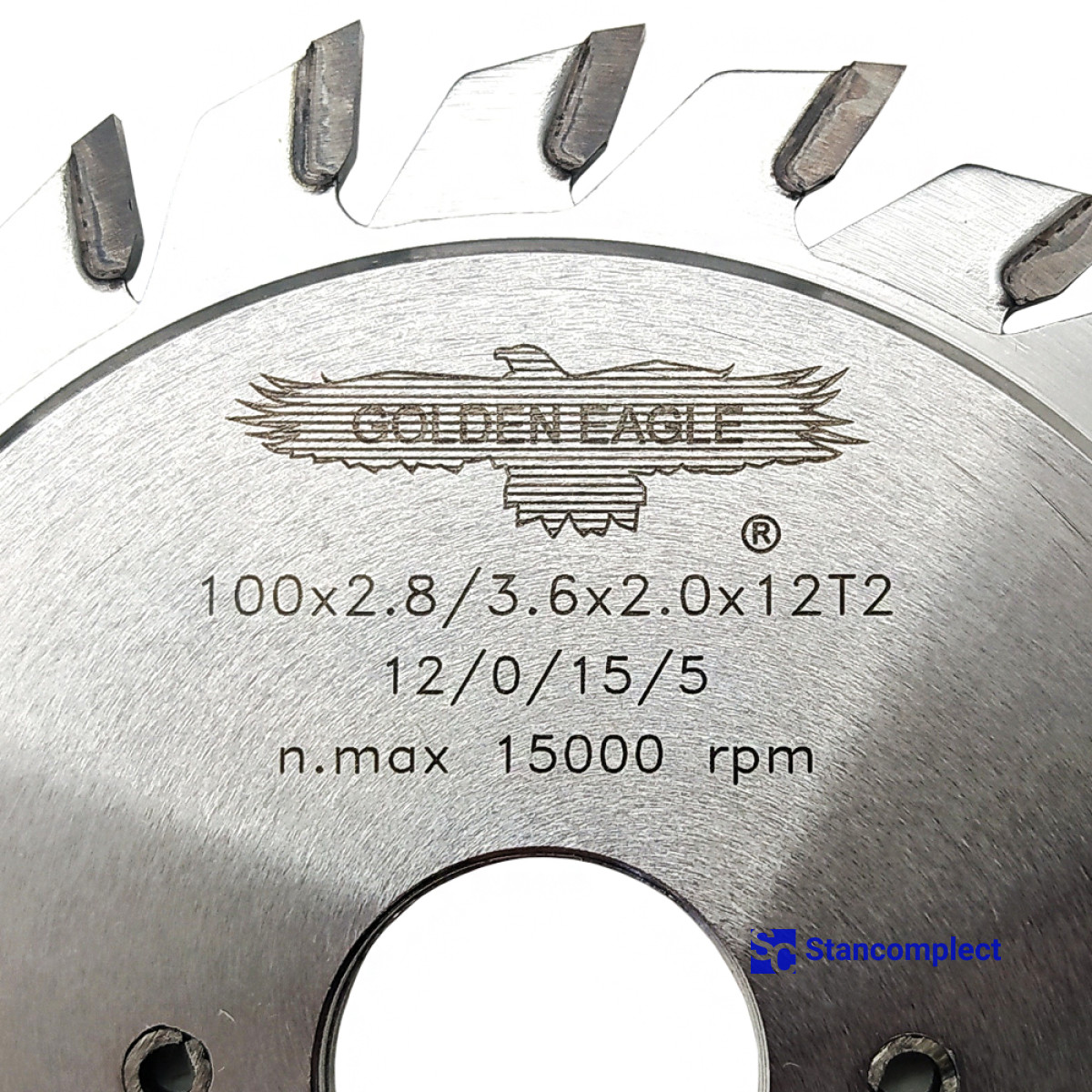 Adjustable scoring saw blade GOLDEN EAGLE 100x20x2.8/3.6 12+12Z