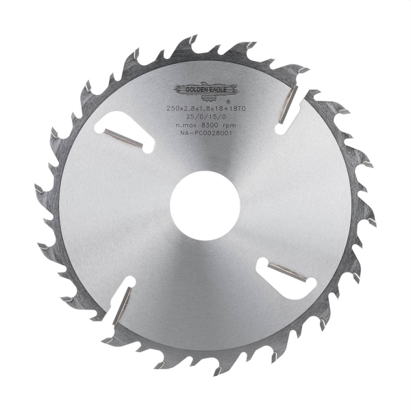 Multi rip saw blade Golden Eagle 250x50x2.8/1.8 z18+4 F-S