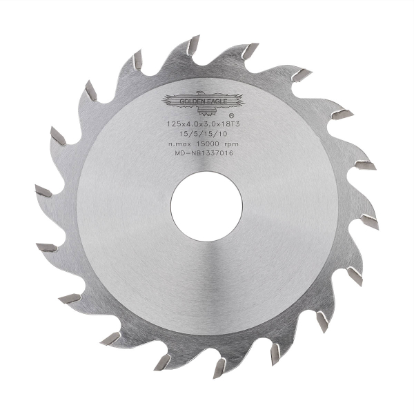 Drážkovací pilový kotouč 125x25,4x4,0x3,0x18Z Golden Eagle pro olepovačky hran KDT řez 4 mm