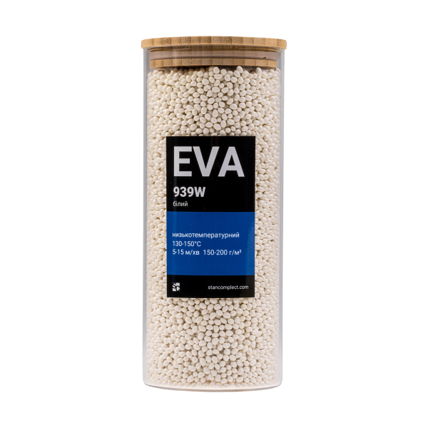 Клей-розплав EVA 939W білий 1 кг (130-150°С) для криволінійних верстатів