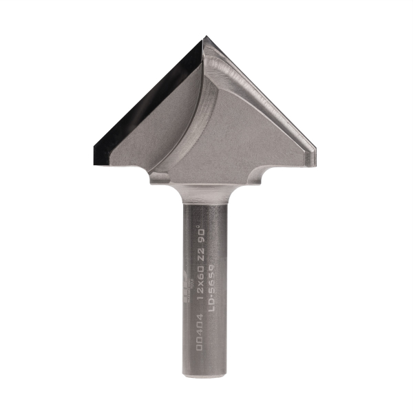 Diamond V-groove router bit D60 h35 L91 d12 90° Z2