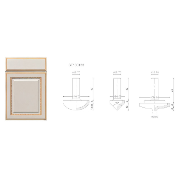 Cabinet door diamond router bits set1204