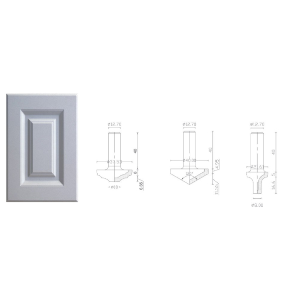 Cabinet door diamond router bits set 1212