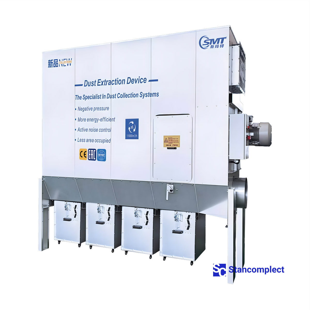 Odsavač pilin a třísek MSP400 (11 kW, 11000 m³/h) se systémem pulzního čištění filtrů