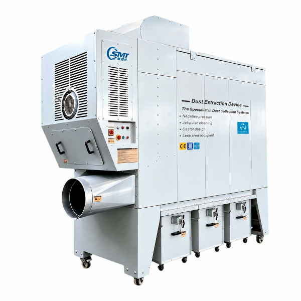 Odsávací zařízení MSP400 (11 kW, 11000 m³/h) se systémem pulzního čištění filtrů