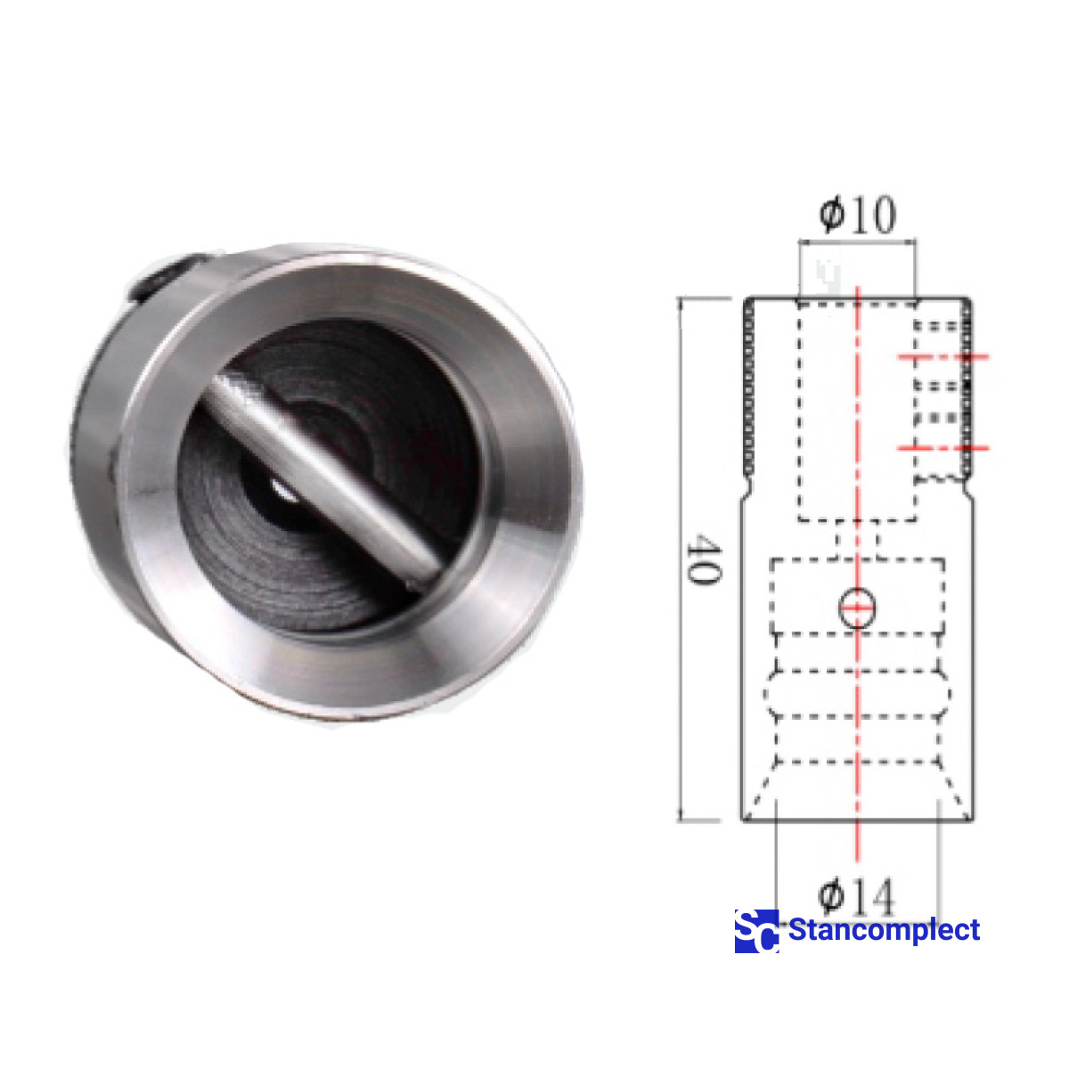 Upínací pouzdro 40x10x14 pro kolíkovačku FELDER