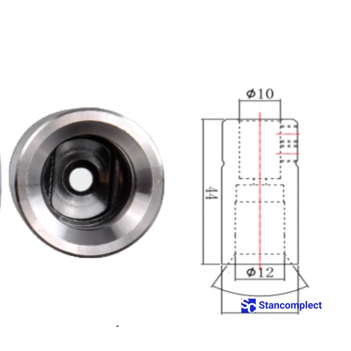 Upínací pouzdro 44x10x12 pro kolíkovačku KDT
