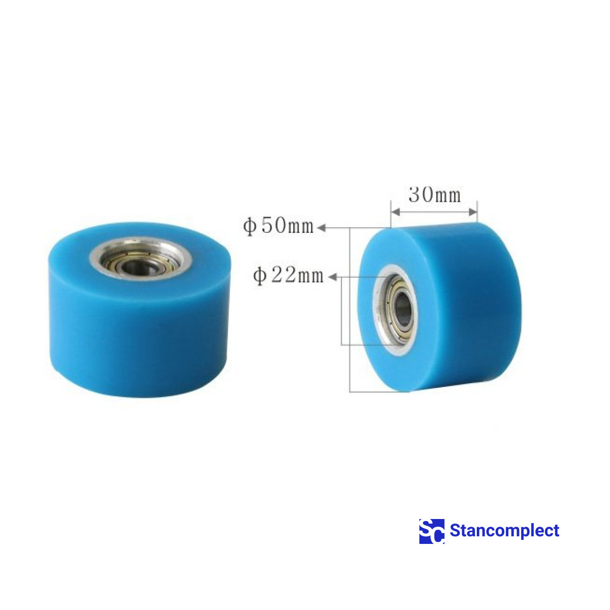 Pressure roller for profile wrapping machine U-509 50x30x22 with shaft