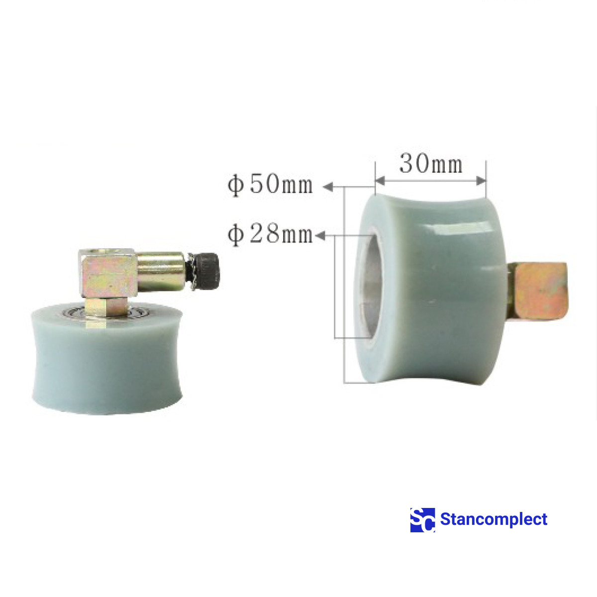 Přítlačný válec pro obalovací stroj U-503 50x30x28 s hřídelí