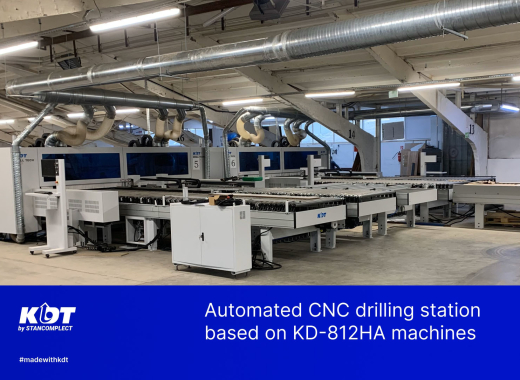 Automated CNC drilling station based on KD-812HA machines