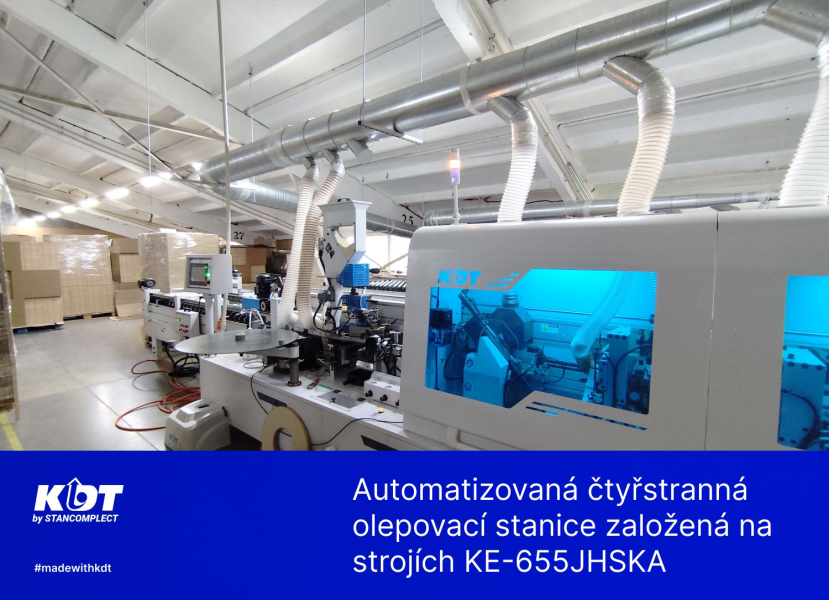 Projekt: Automatizovaná čtyřstranná olepovací stanice založená na strojích KE-655JHSKA