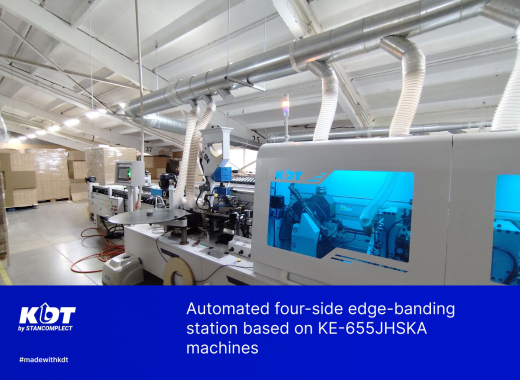 Automated four-side edge-banding station based on KE-655JHSKA machines