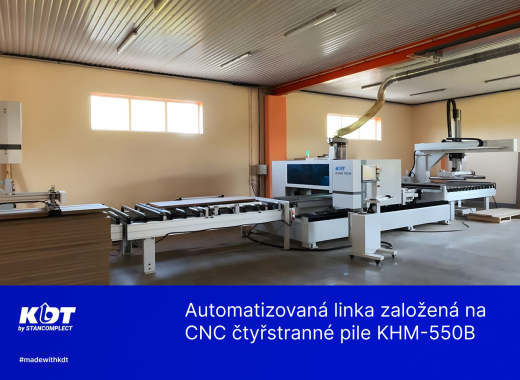Automatizovaná linka založená na CNC čtyřstranné pile KHM-550B