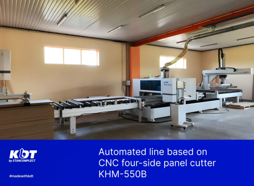 Automated line based on CNC four-side panel cutter KHM-550B