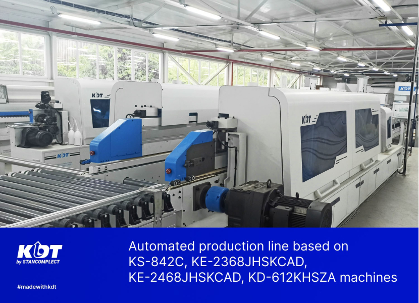 Project: Automated production line based on KS-842C, KE-2368JHSKCAD, KE-2468JHSKCAD, KHC-525, KD-612KHSZA machines