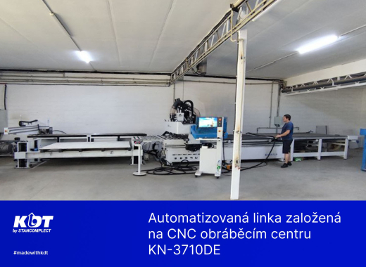 Automatická linka na rezanie dosiek založená na CNC obrábacom centre KN-3710DE