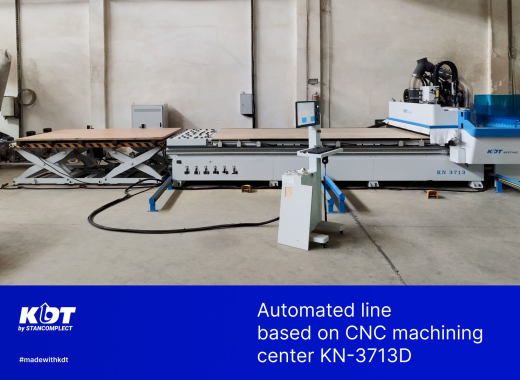 Automatic cutting line based on KN-3713D CNC machining center