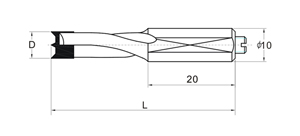 Blind hole drill bits drawing