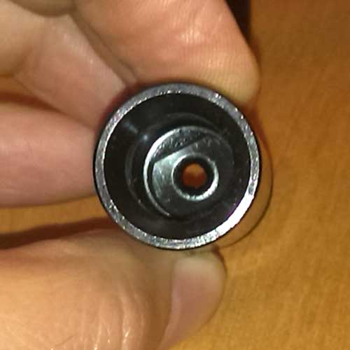 Rychloupínací kleština pro vrtačku KDT - pohled od středu