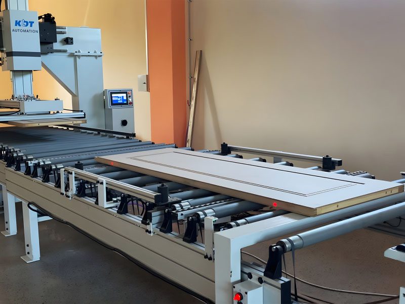 Automated line based on CNC four-side panel cutter KHM-550B