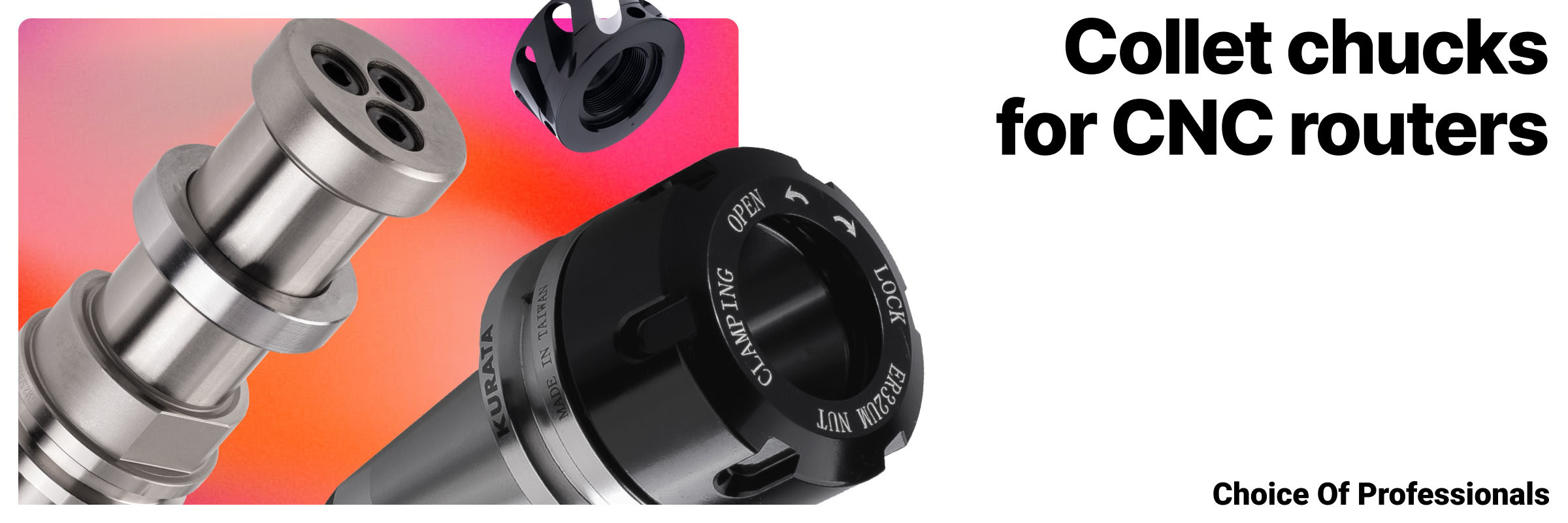 Collet chucks for CNC routers