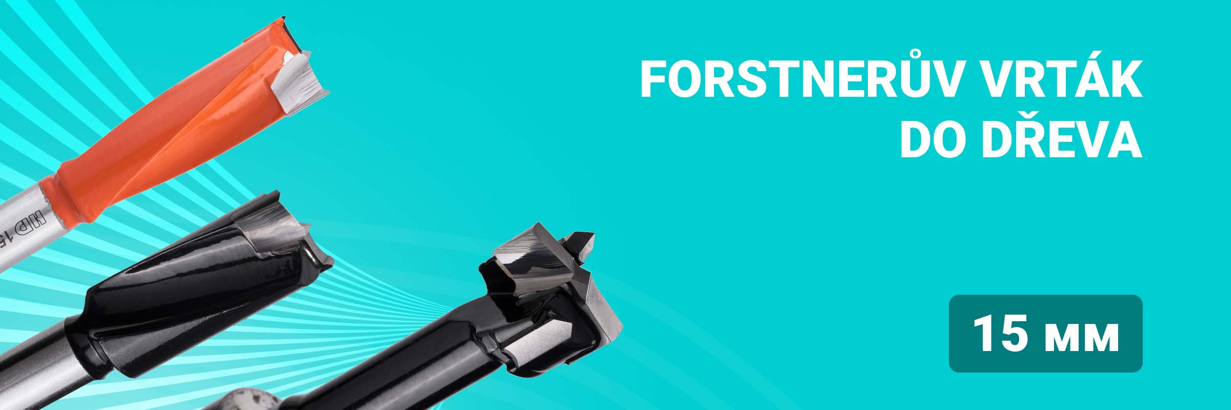 Forstnerův vrták 15 mm do dřeva