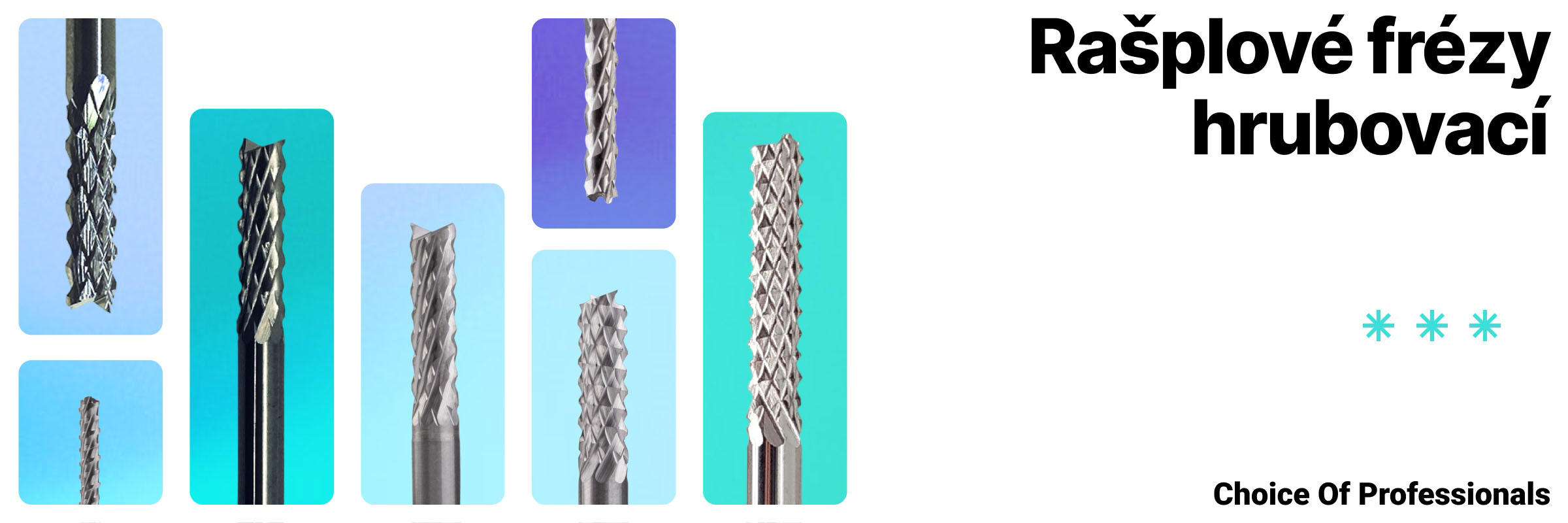 Rašplové frézy hrubovací