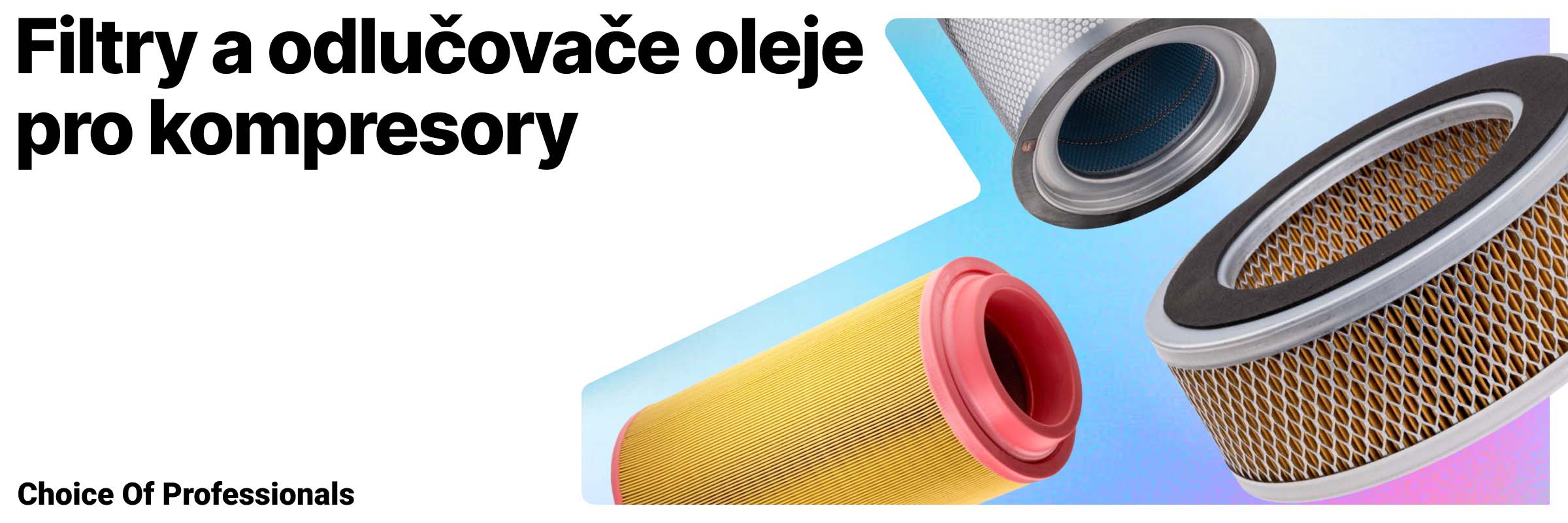 Filtry a odlučovače oleje pro kompresory