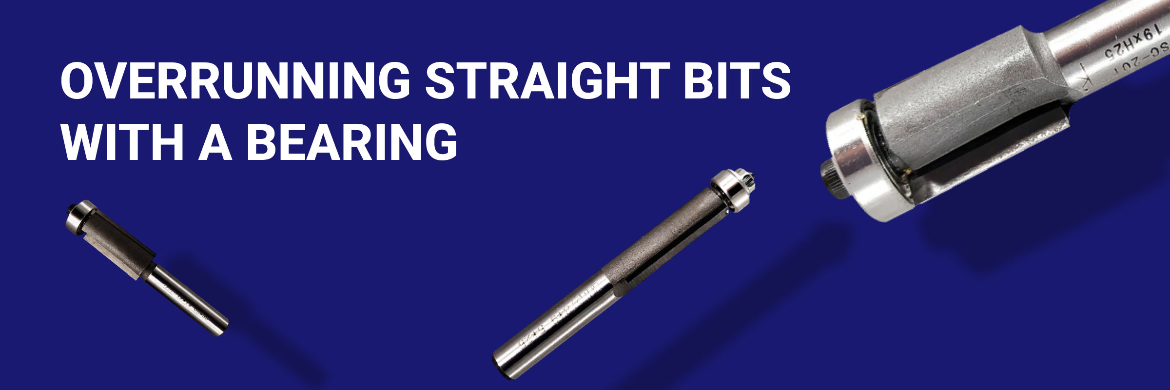 Flush trim router bits with a bearing