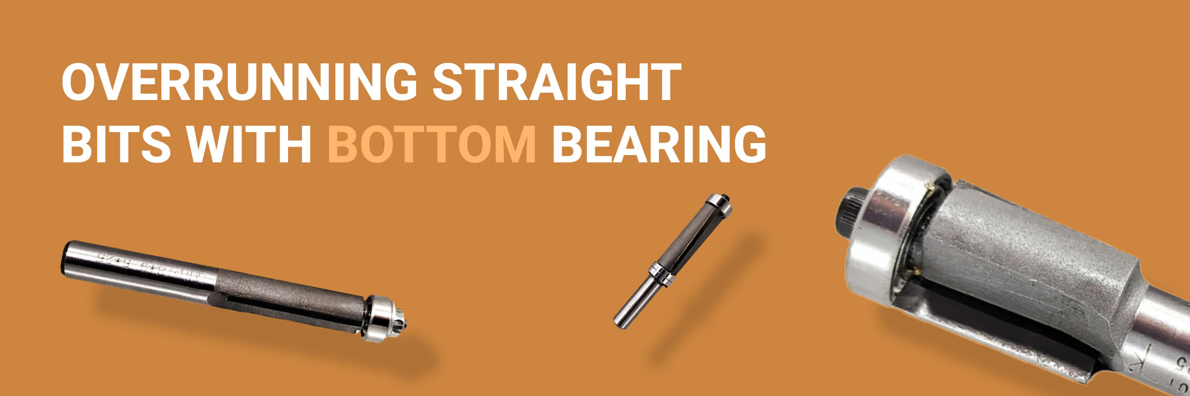 Flush trim router bits with bottom bearing