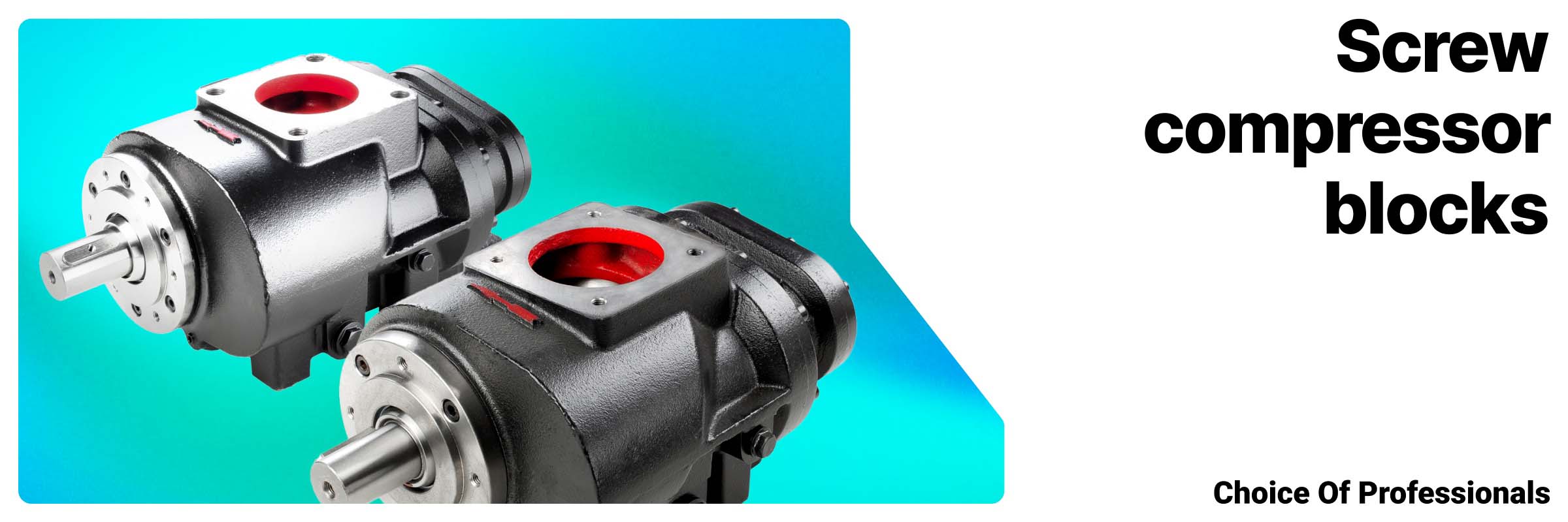 Screw compressor blocks