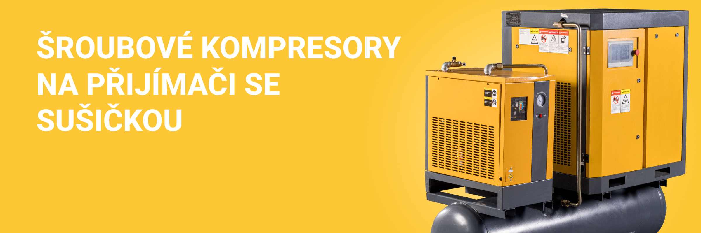 Šroubové kompresory na přijímači se sušičkou